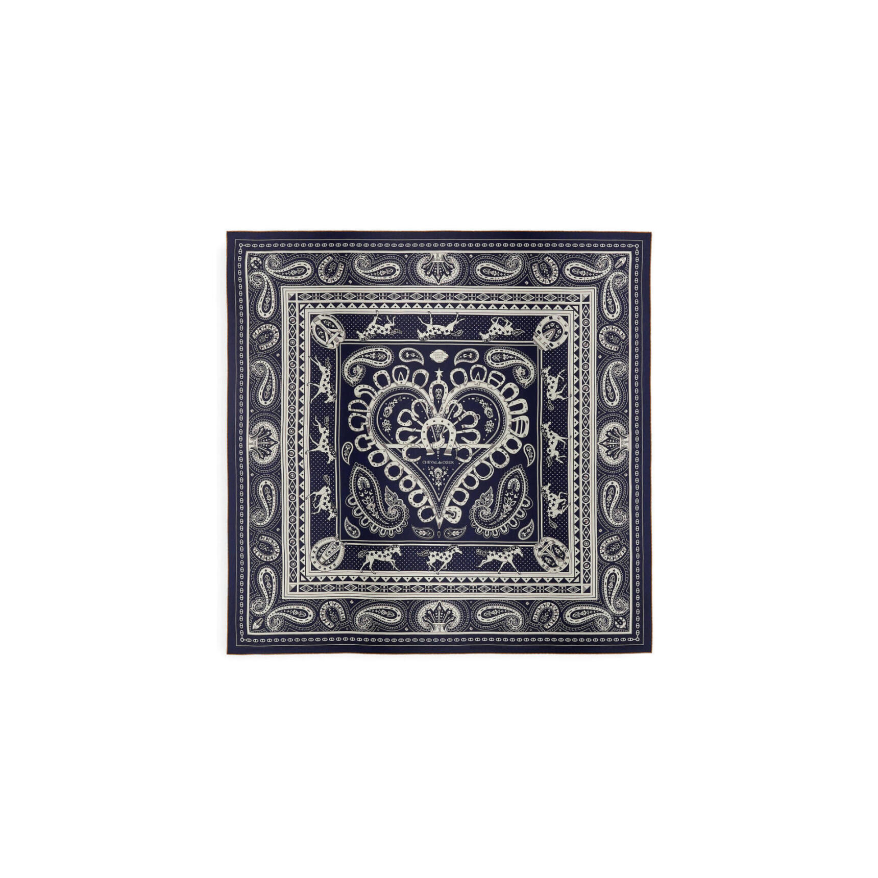 HERMES CHEVAL DE COEUR BANDANA SHAWL 140 H244259S 04